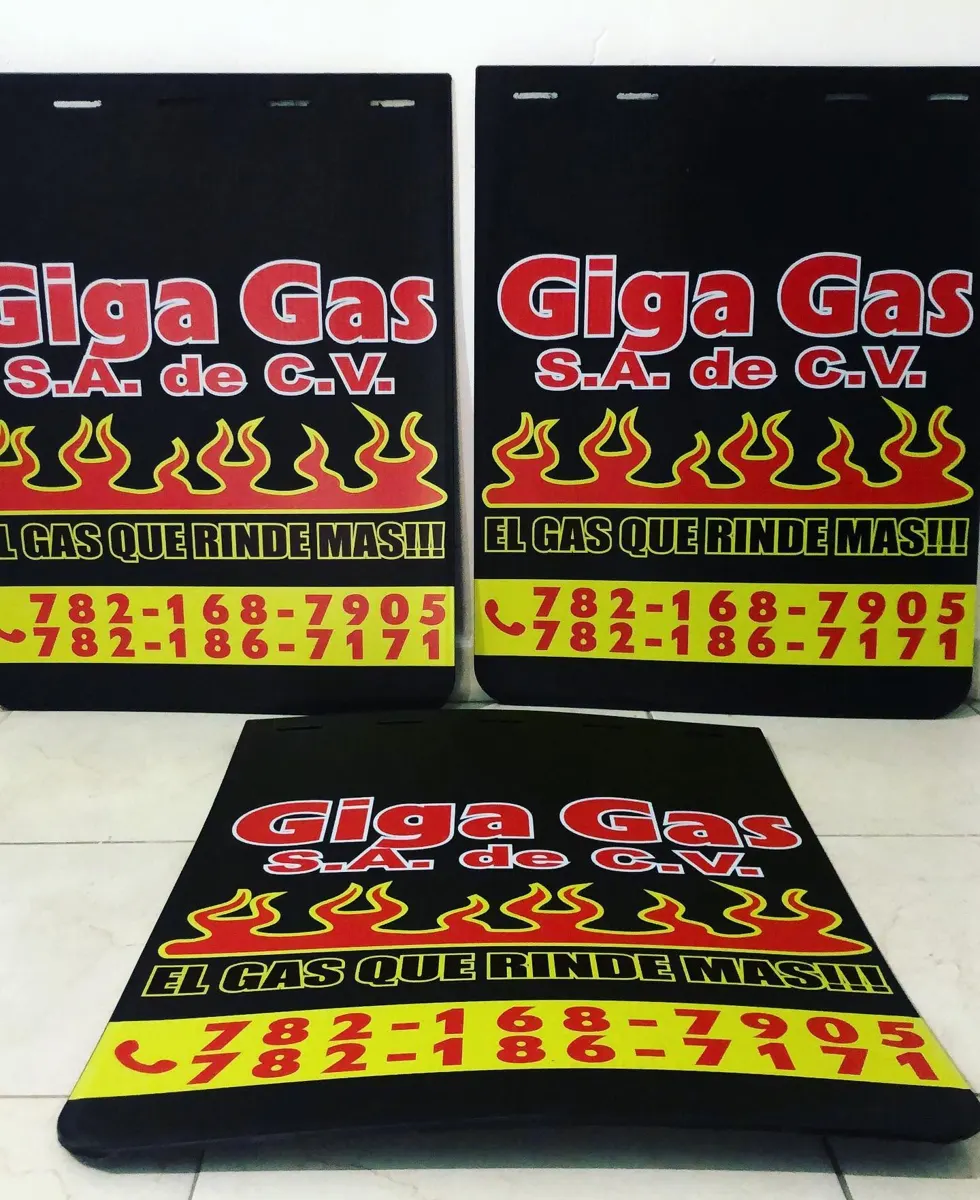 Loderas negras full color con flamas para empresa gasera